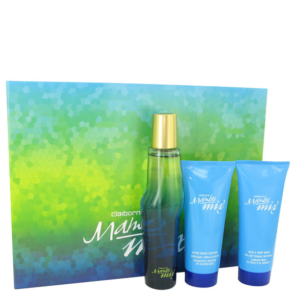 Mambo Mix Gift Set - 3.4 oz Eau De Cologne Spray + 3.4 oz After Shave Soother + 3.4 oz Shower Gel For Men by Liz Claiborne