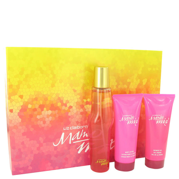 Mambo Mix Gift Set - 3.4 oz Eau De Parfum Spray + 3.4 oz Body Lotion + 3.4 oz Shower Gel For Women by Liz Claiborne