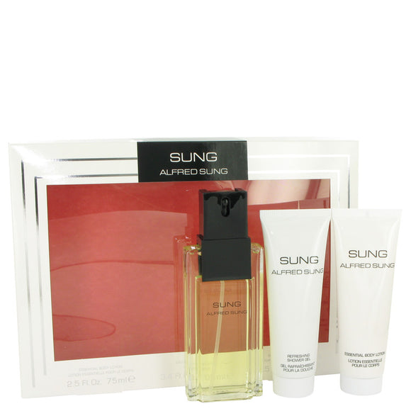 Alfred SUNG 0.00 oz Gift Set  3.4 oz Eau De Toilette Spray + 2.5 oz Body Lotion + 2.5 oz Shower Gel For Women by Alfred Sung