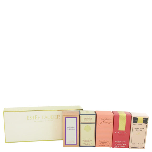 Sensuous Gift Set - Travel Mini Set Includes Modern Muse, Beautiful, Pleasures, White Linen and Sensuous For Women by Estee Lauder
