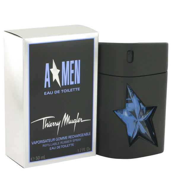 ANGEL 1.70 oz Eau De Toilette Spray Refillable (Rubber Flask) For Men by Thierry Mugler
