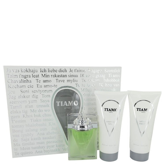 Tiamo Gift Set  3.4 oz Eau De Parfum Spray + 6.8 oz After Shave + 6.8 oz Shower Gel For Men by Parfum Blaze