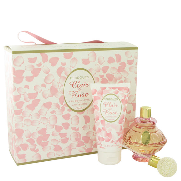 Clair De Rose Gift Set - 2.6 oz Eau De Toilette Spray + 2.5 oz Body Lotion For Women by Berdoues