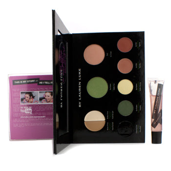 Lauren Luke Other My Luscious Greens Complete Makeup Palette (Without Eye Liner) (1x Blush, 2x Shadow Primer, 2x Eye Shadow, 2x Lip Color,1x Lip Gloss) For Women by Lauren Luke