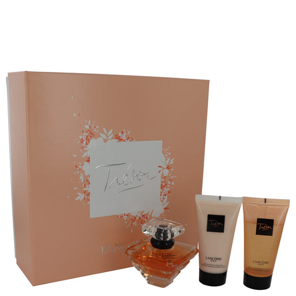 TRESOR Gift Set  1.7 oz L`eau De Parfum Spray + 1.7 oz Body Lotion + 1.7 oz Shower Gel For Women by Lancome