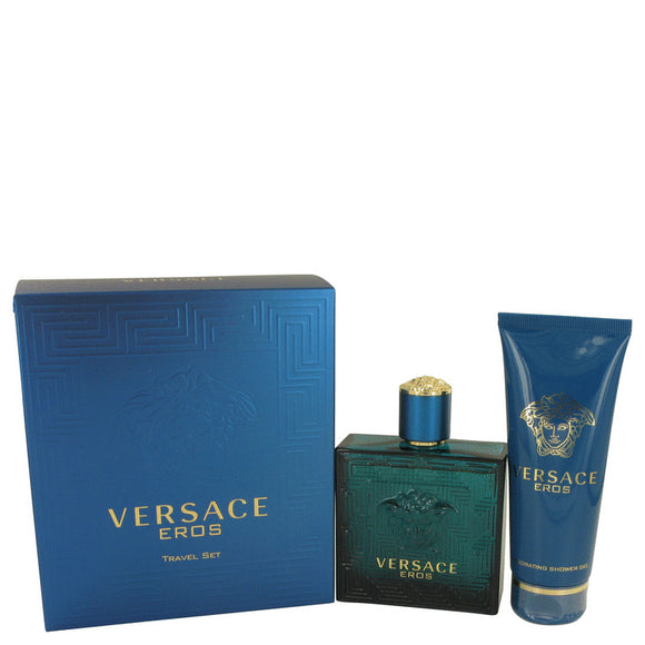 Versace Eros Gift Set  3.4 oz Eau De Toilette Spray + 3.4 oz Shower Gel For Men by Versace