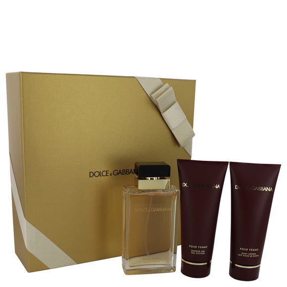 Dolce & Gabbana Pour Femme 0.00 oz Gift Set  3.4 oz Eau De Parfum Spray + 3.4 oz Shower Gel + 3.4 oz Body Lotion For Women by Dolce & Gabbana