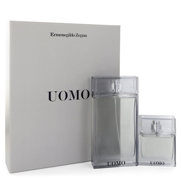 Zegna Uomo Gift Set  3.4 oz Eau De Toilette Spray + 1 oz Eau De Toilette Spray For Men by Ermenegildo Zegna