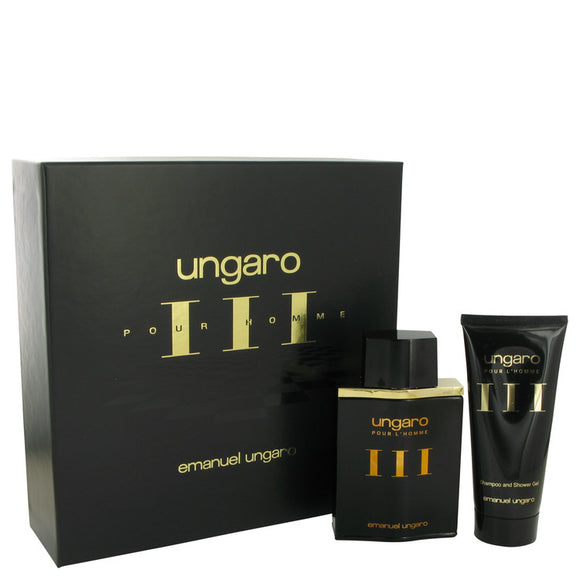 UNGARO III Gift Set  3.4 oz Eau De Toilette Spray + 3.4 oz Shower Gel For Men by Ungaro