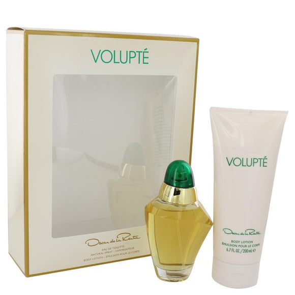 VOLUPTE Gift Set  3.4 oz Eau De Toilette Spray + 6.7 oz Body Lotion For Women by Oscar de la Renta