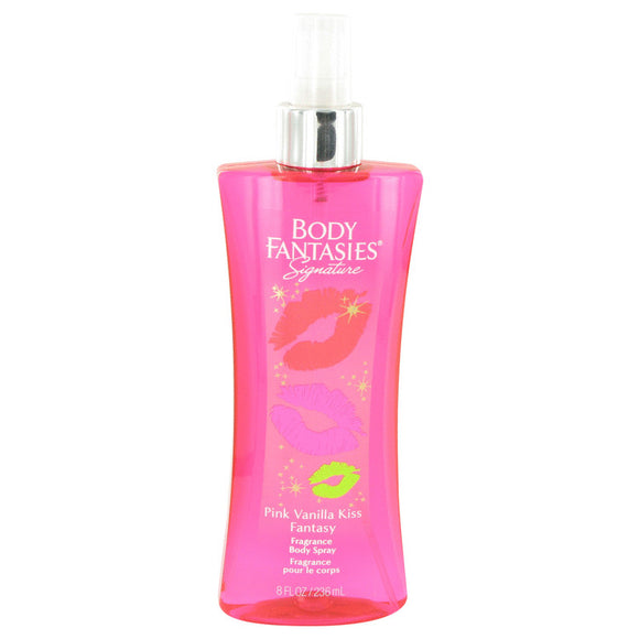 Body Fantasies Signature Pink Vanilla Kiss Fantasy 8.00 oz Body Spray For Women by Parfums De Coeur