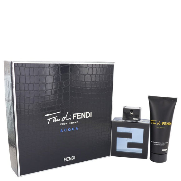Fan Di Fendi Acqua Gift Set  3.3 oz Eau De Toilette Spray + 3.3 oz All Over Shampoo For Men by Fendi