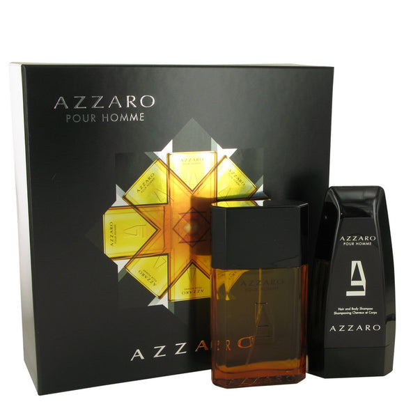 AZZARO Gift Set  3.4 oz Eau De Toilette Spray + 5 oz Hair & Body Shampoo For Men by Azzaro