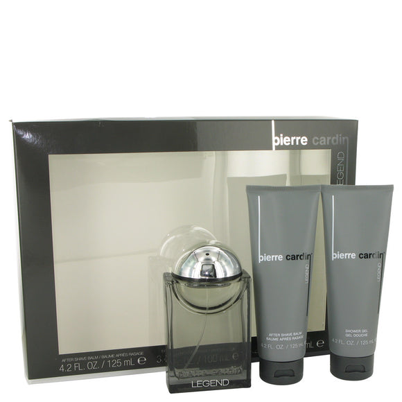 Pierre Cardin Legend Gift Set - 3.4 oz Cologne Spray + 4.2 oz After Shave Balm + 4.2 oz Shower Gel For Men by Pierre Cardin