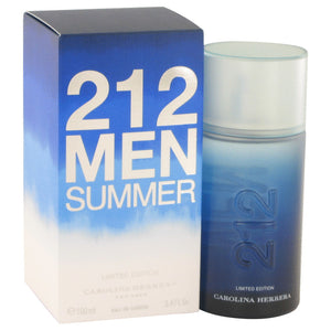 212 Summer 3.40 oz Eau De Toilette Spray (Limited Edition) For Men by Carolina Herrera