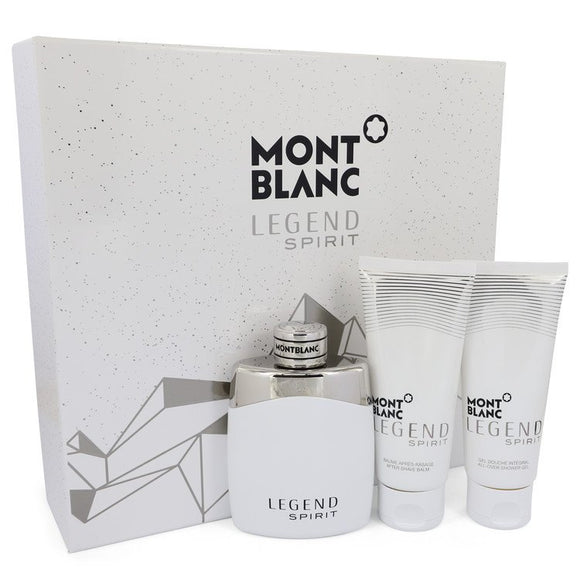 Montblanc Legend Spirit Gift Set  3.3 oz Eau De Toilette Spray + 3.3 oz After Shave Balm + 3.3 oz Shower Gel For Men by Mont Blanc