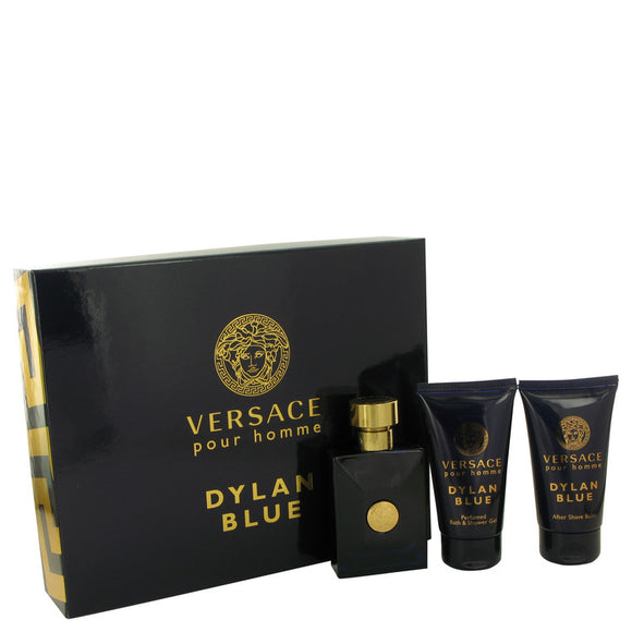 Versace Pour Homme Dylan Blue Gift Set  1.7 oz Eau De Toilette Spray + 1.7 oz After Shave Balm + 1.7 oz Shower Gel For Men by Versace