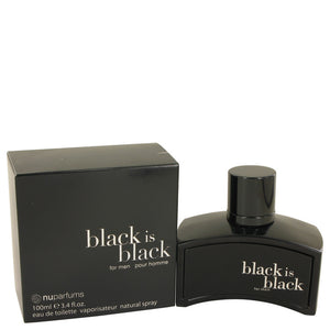 Black is Black 3.40 oz Eau De Toilette Spray For Men by Nu Parfums