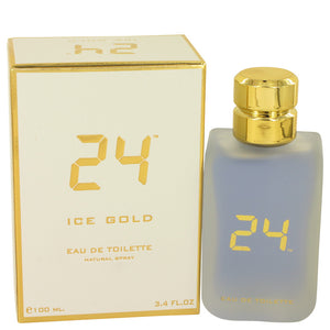 24 Ice Gold 3.40 oz Eau De Toilette Spray For Men by ScentStory