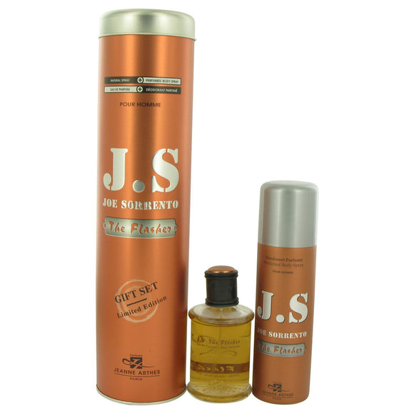 Joe Sorrento The Flasher Gift Set  3.3 oz Eau De Parfum Spray + 6.7 oz Body Spray For Men by Joe Sorrento
