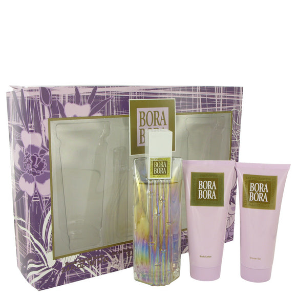 Bora Bora Gift Set - 3.4 oz Eau De Parfum Spray + 3.4 oz Body Lotion + 3.4 oz Body Wash For Women by Liz Claiborne
